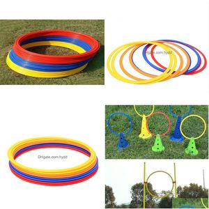 Balles 6 pièces ensemble 40 cm anneaux d'agilité de vitesse de football ABS équipement d'entraînement de football sensible accessoires de tour de rythme 8901447 livraison directe Dhfzy