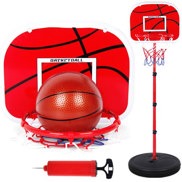 Balles 63-165CM Basketball Stands Hauteur Réglable Enfants Basketball Goal Hoop Toy Set Basketball pour Garçons Formation Pratique Accessoires 230820