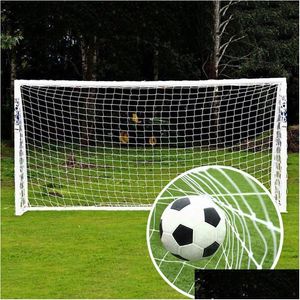 Ballen Achtertuin Voetbal Doelnet Katoen Mesh Voetbal Sportriemen Vervanging voor kinderen Adts Gates Training Drop Delivery Dhhwc