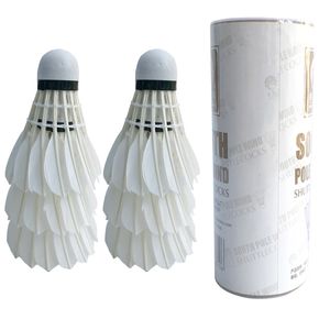 Bolas Badminton Shuttlecock Tablero de ganso blanco Pluma Estabilidad de vuelo Bola duradera 3 unids 6 unids Pluma Shuttlecock Interior 230824