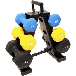 Balls BalanceFrom Ensemble d'haltères colorés avec revêtement en néoprène avec support 231005