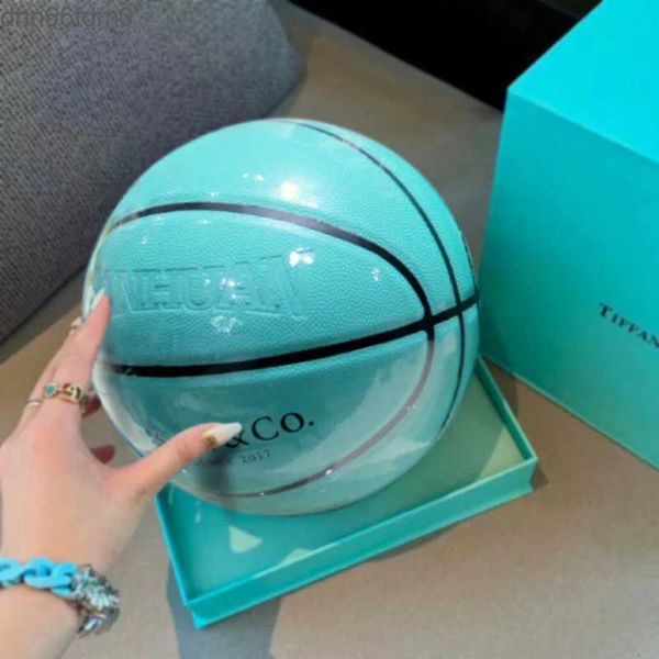 Balls Basketball Adult Standard No 7 Ball Tiffany Blue Birthday Gift Indoor Outdoor Durable Competition Training Special No Box