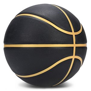 Balles Ballon de basket Taille 5 pour les jeunes Sports de plein air intérieur Jeunes garçons Filles Cadeaux Hommes Femmes Enfants Jouer à des jeux Caoutchouc noir 230413