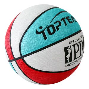 Ballons de basket-ball bleus et noirs standard n ° 7 jeu de chute de ballon de haute qualité personnalisation intérieure et extérieure Pu Basketball 230608