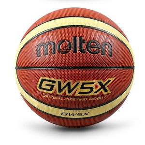 Balles Marque GW5GW5XGM5X Ballon de Basket PU Cuir A Qualité Officielle Taille 5 Poids Sans Aiguille Net 230307