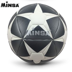 Balles Marque MINSA Haute Qualité A Ballon de Football Standard Ballon de Football PU Ballons d'Entraînement Football Officiel Taille 5 et Taille 4 bal 230428