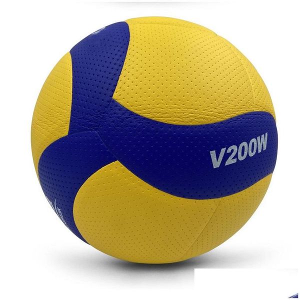 Balles Marque Taille 5 Pu Soft Touch Volleyball Match officiel V200W S Entraînement intérieur de haute qualité 230322 Livraison directe Sports de plein air Dhman