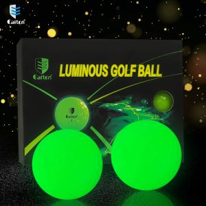 Balles Caiton 12 pièces balles de golf de nuit, lueur ultra brillante, la balle de golf sombre longue durée ne nécessite qu'une source de lumière UV