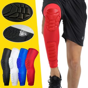 Balles Compression VTT Genouillères Nid D'abeille Long Basketball Jambe Manches Hommes Femmes Enfants Sport Veau Protection Football Gym Leggings 230715