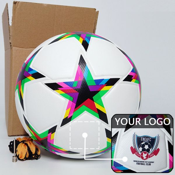 Balones Balón de fútbol personalizado PU Equipo sin costuras Partido Balones de entrenamiento de fútbol Tamaño de alta calidad 5 Regalo para niños adultos 230603