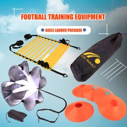 Kit de entrenamiento de fútbol de escalera de agilidad de velocidad de fútbol con bolsas de paracaídas de resistencia para accesorios de ejercicio de seguridad fácil 230803