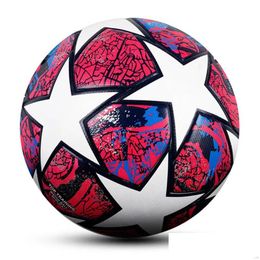 Balles de haute qualité de football ball de soccer taille 5 matériaux PU PU objectif de football sans couture équipe de formation des jeux de sport futbol 231006 dhn3h