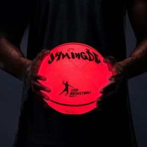 Ballen Lamp Malam LED Bola Basket Terang Streetball Ukuran Biasa 7 Menyala Dalam Gelaps voor Luar Ruangan 230905