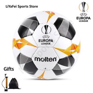 Balles Molten Taille 4 Ballons de futsal Coupe d'Europe Match Ballons de football standard cousus à la main Football intérieur extérieur Cadeaux gratuits 230627