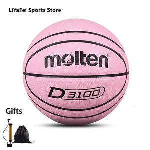 Balles Molten Taille 5 6 7 Ballons de basket-ball rose bleu PU intérieur extérieur ballons de basket standard pour femmes jeunes hommes balles de match d'entraînement officiel 231212