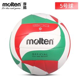 Balles de volley-ball en fusion, matériel pu pour étudiants adultes, général No 5 4 1500moltenv5m1500 230831