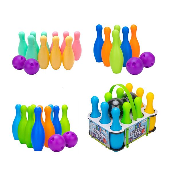 Balls MultiColor Plastic Bowling Playset for Kids Ages 3 Schoolage Child Toy Games 230726