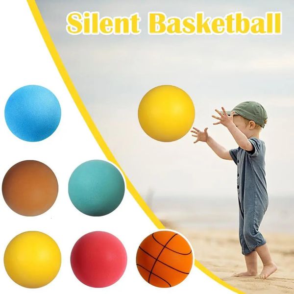 Balles Muet balle rebondissante intérieure silencieuse basket-ball bébé jouets d'extérieur mousse silencieuse aire de jeux rebond Football enfants jeux de sport balles 231212