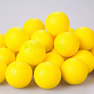 Balles Livraison gratuite nouveau 30 pcs/pack jaune PU mousse balles de Golf éponge élastique intérieur extérieur pratique formation