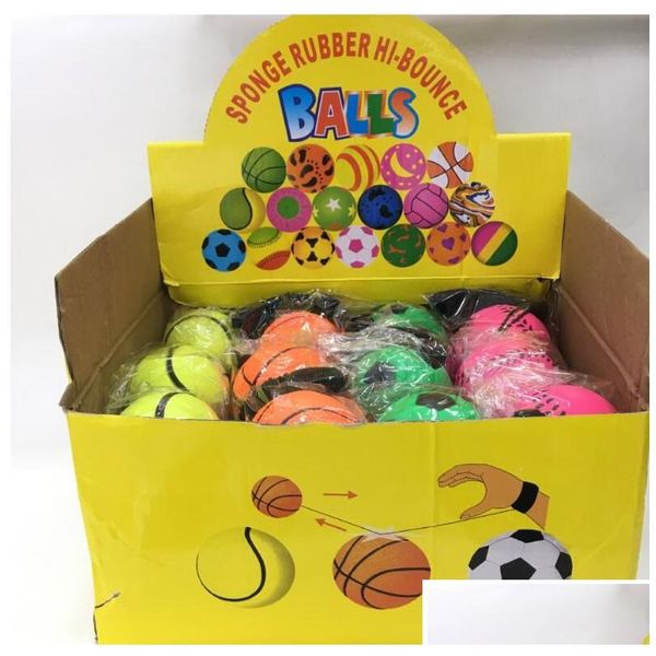 Balles Ocean Freight Sponger Caoutchouc Arrivée Aléatoire 5 Style Fun Jouets Bouncy Fluorescent Caoutchoucs Balle Bracelet Drop Livraison Sports O Dhtmr