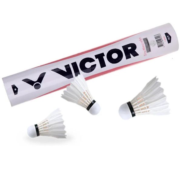 Pelotas originales Victor SPECIALSERVICE Volantes Badminton Shuttle Duck Feather Ball Shuttlecock 230927