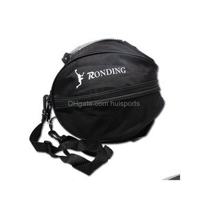 Balles Sports de plein air Shoder Sacs de ballon de football Équipement de formation Stockage Mesh Side Sac ouvert bidirectionnel Volleyball Basketball 230524 Drop Dhmex