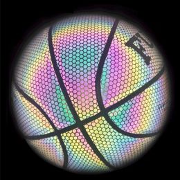 Ballen Penjualan Laris Bola Basket Reflektif PU Bercahaya Ukuran 7 5 Hadiah Luar Ruangan Dalam 230905