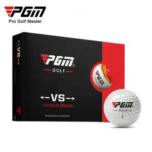 Ballen PGM Originele Golfbal Drielaags Wedstrijdbal Geschenkdoos Pakket Golfbal Set 12 stuks Set Spel Gebruik bal Q017