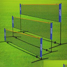 Ballen Draagbaar Opvouwbaar Standaard Professioneel Badmintonnet Binnen Buitensporten Volleybal Tennis Training Vierkante netten Y240318 Drop D Dhygo