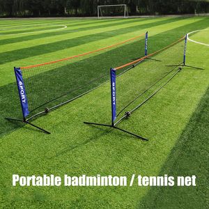 Palle Portatile Pieghevole Standard Professionale Badminton Net Indoor Outdoor Sport Pallavolo Tennis Training Reti quadrate Mesh 230615