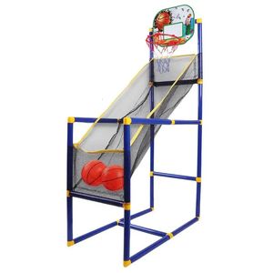 Balles Portable enfants Arcade jeu de basket-ball ensemble mini support de basket-ball extérieur intérieur comprend panier de basket-ball cerceau jouet 231212