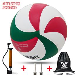 Bolas de voleibol de impresión Modelo 5500 tamaño 5 voleibol para acampar entrenamiento deportivo al aire libre bolsa de aguja de bomba opcional 230826