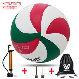 Bolas de voleibol de impresión Modelo 5500 tamaño 5 camping voleibol entrenamiento deportivo al aire libre bolsa de aguja de bomba opcional 231206
