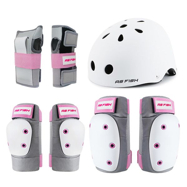 Bolas Deportes profesionales Patinaje sobre ruedas Equipo de protección Rodilla Codo Soporte Muñequera Casco Conjunto Monopatín Protector para niños adultos 230726