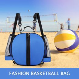 Balles Round Shape Mesh Basketball Baskpack Sports Training Sac à bandoulirs Soccer Football Volleyball Ball Fitness Storage Sack Gym Pack 230811