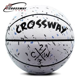 Balls S Brand Crossway L702 Basketball Ball PU Materia Officiële maat7 Gratis met Net Bag Naald 230307