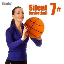 Balles Silencieux Basketbal 6 Pratique en salle PU Basketball 23 muet rebondissant mousse Ball Silent Bounce Basketball Children Adults Sports Game 231213