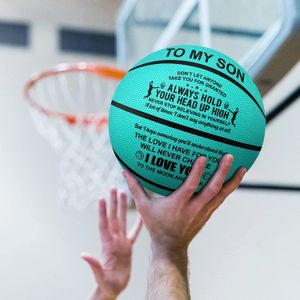 Balles Taille 7 Cadeaux de basket-ball gravés pour fils à mon papa Noël Anniversaire Intérieur Extérieur Personnalisé 230721