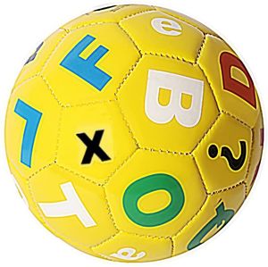 Balones Balón de fútbol Tamaño 2 Amarillo con letras y números aleatorios Adecuado para niños pequeños Práctica de entrenamiento de regalo para niños de 2 a 6 años 230715