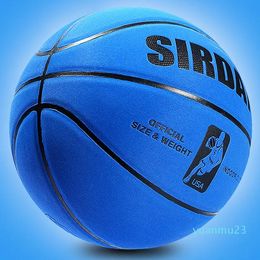 Ballons de basket-ball en microfibre souple 243 7 Résistant à l'usure Anti-dérapant Anti-friction Extérieur Intérieur Ballon de basket-ball professionnel 230408