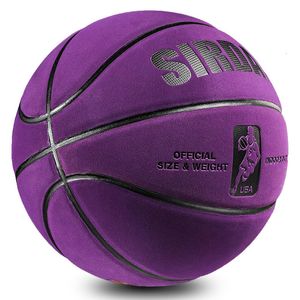 Balles de basket-ball en microfibre douce taille 7, résistant à l'usure, antidérapant, imperméable, extérieur, intérieur, professionnel, violet, 230831