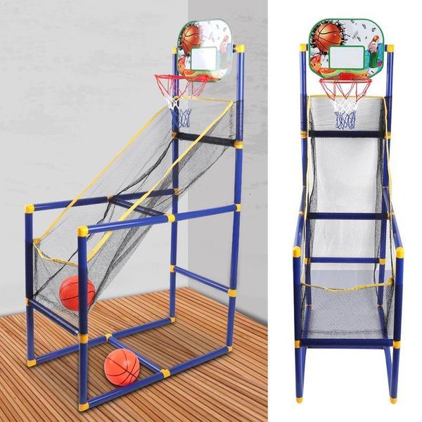 Balles jeu de sport ensemble intérieur extérieur support de basket-ball Net cerceau panneau arrière pompe jouet de formation pour les enfants 230831