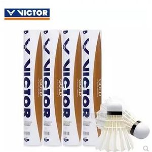 Ballen VICTOR NO1 Victor Glod Topklasse eendenveren badmintonshuttle 12 stuksdozen voor wedstrijd 5dozenlot 230927