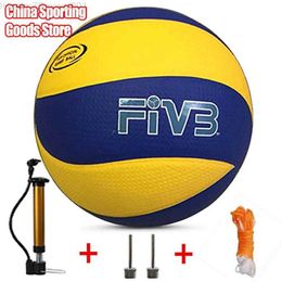 Pelotas de voleibol modelo 200 Pu partido oficial entrenamiento interior playa opcional bomba aguja bolsa de red 230428 FCRP