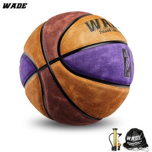 Ballen WADE 7 # Indoor/outdoor Sport Basketbal Bal voor Basketbal Originele Bal Hoge Kwaliteit Frosted Suede Materiaal 231212