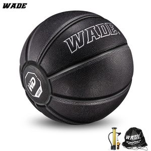 Balls WADE 7 # Cuero de PU suave original para interior / exterior Alta elasticidad Pelota de baloncesto para adultos Black Classic Ball 231213