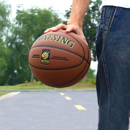 Balles WITESS Chine Ballon de basket-ball de haute qualité Taille officielle 7 Cuir PU Entraînement de match intérieur extérieur Hommes Femmes Basketball 230703