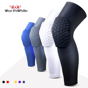 Balles WorthWhile 1 PC Basketball Genouillères Protecteur Manchon De Compression Nid D'abeille Mousse Brace Genouillère Fitness Gear Volleyball Soutien 230721