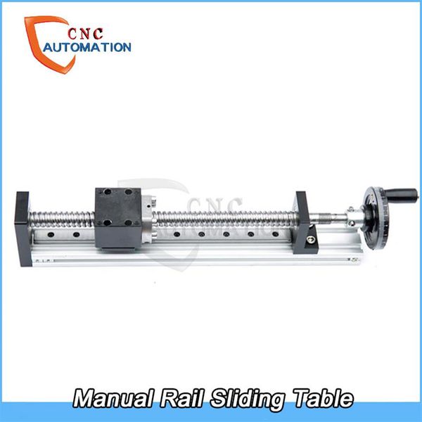 Vis à billes Rail manuel Table coulissante Volant avec dispositif de verrouillage SFU1605 Vis à billes Cross Slide Motion Linear Guide CNC DIY285r