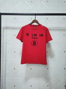 BALMAN T-shirtontwerper New Delireba-stijl T-shirt ingeklemd brief katoen met korte mouwen T-shirt